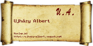Ujházy Albert névjegykártya