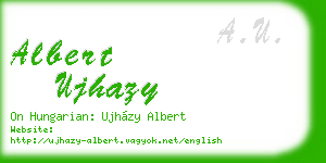 albert ujhazy business card